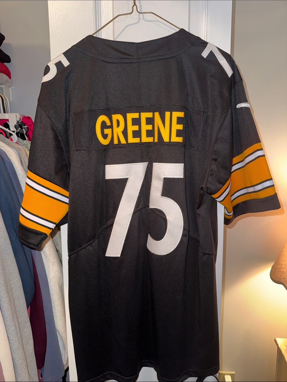 Nike Black and Yellow #75 Football Jersey - Picture 4 of 4